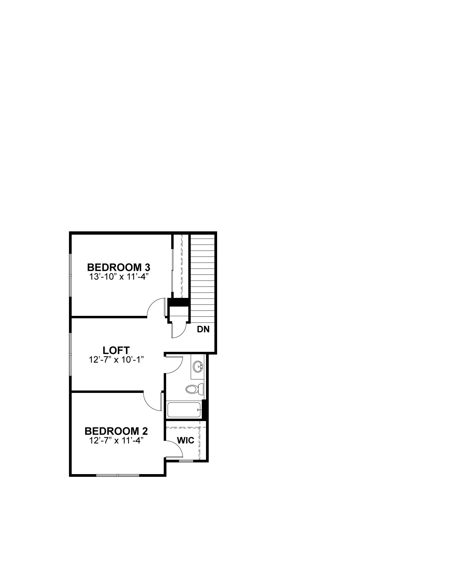 Madison second floor plan — McKelvey Homes