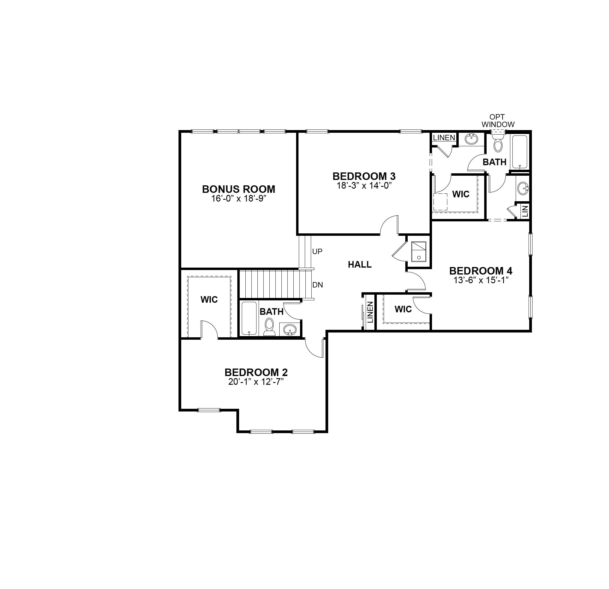 Turnberry second floor plan — McKelvey Homes